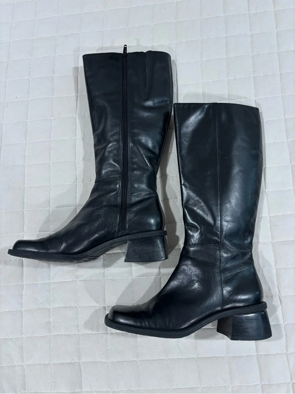 Women's Black Over-the-Knee Leather Boots
